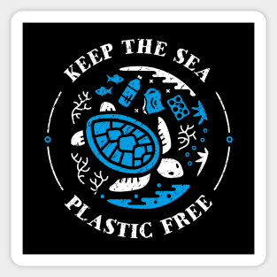 Keep the Sea Plastic Free Underwater Scene Sticker